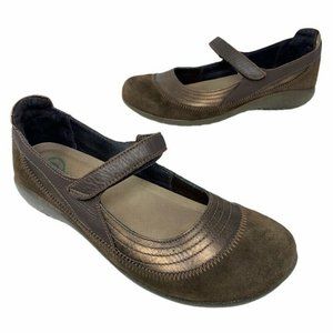Naot Womens Kirei Mary Jane Shoes Brown Hook 8
